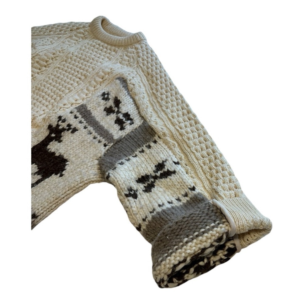 Cowichan & Fisherman Eclectic Wool Sweater | YAH YAH! - Large / XLarge - Picture 7 of 14